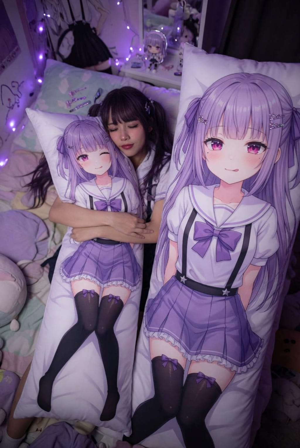 抱き枕と女の子