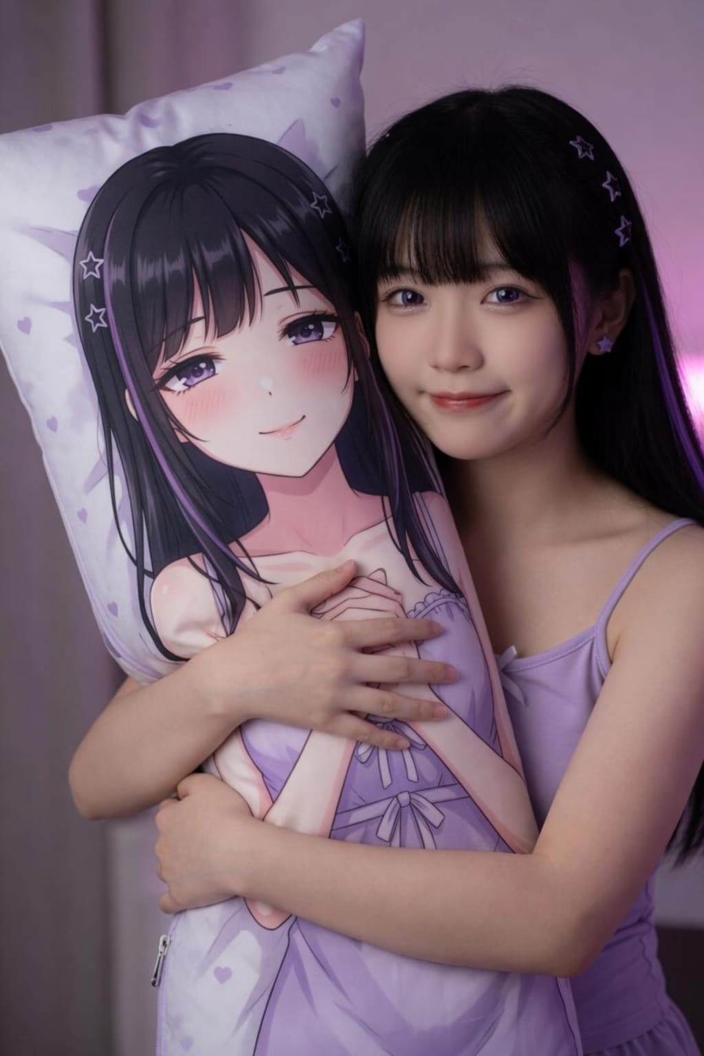 抱き枕と女の子