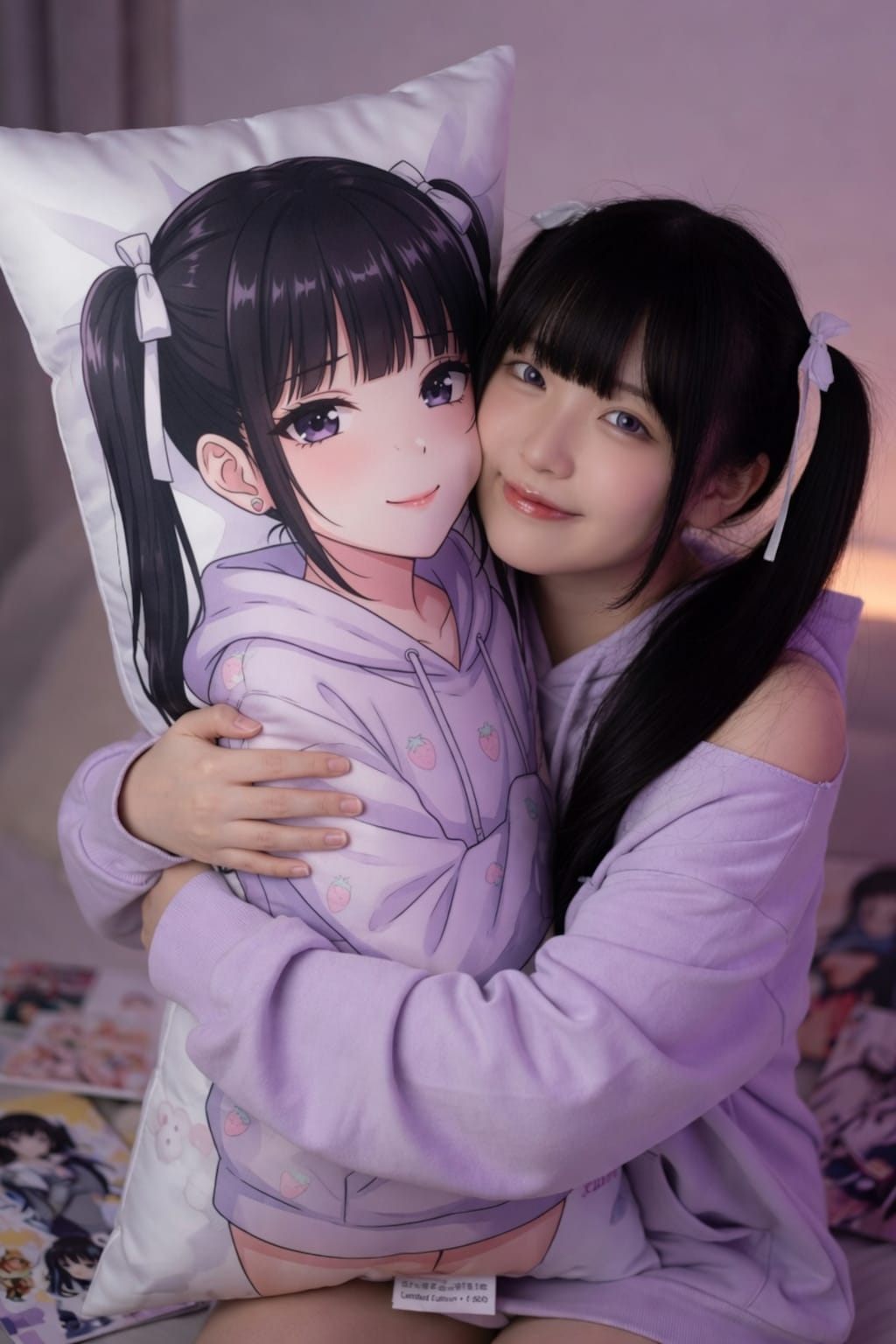 抱き枕と女の子