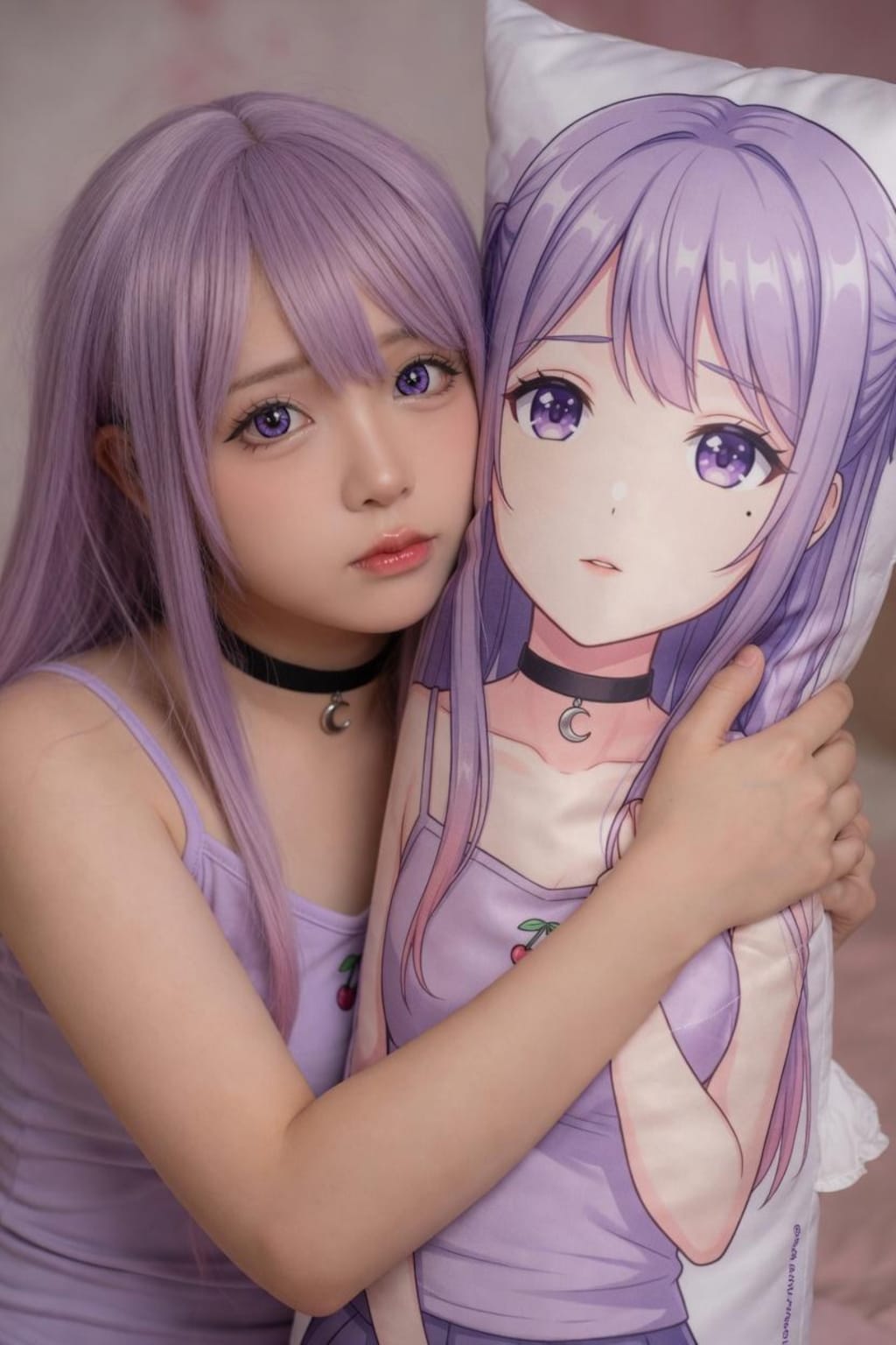 抱き枕と女の子