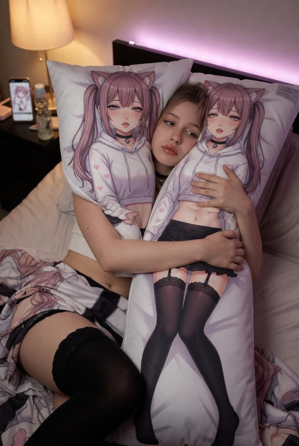 抱き枕と女の子