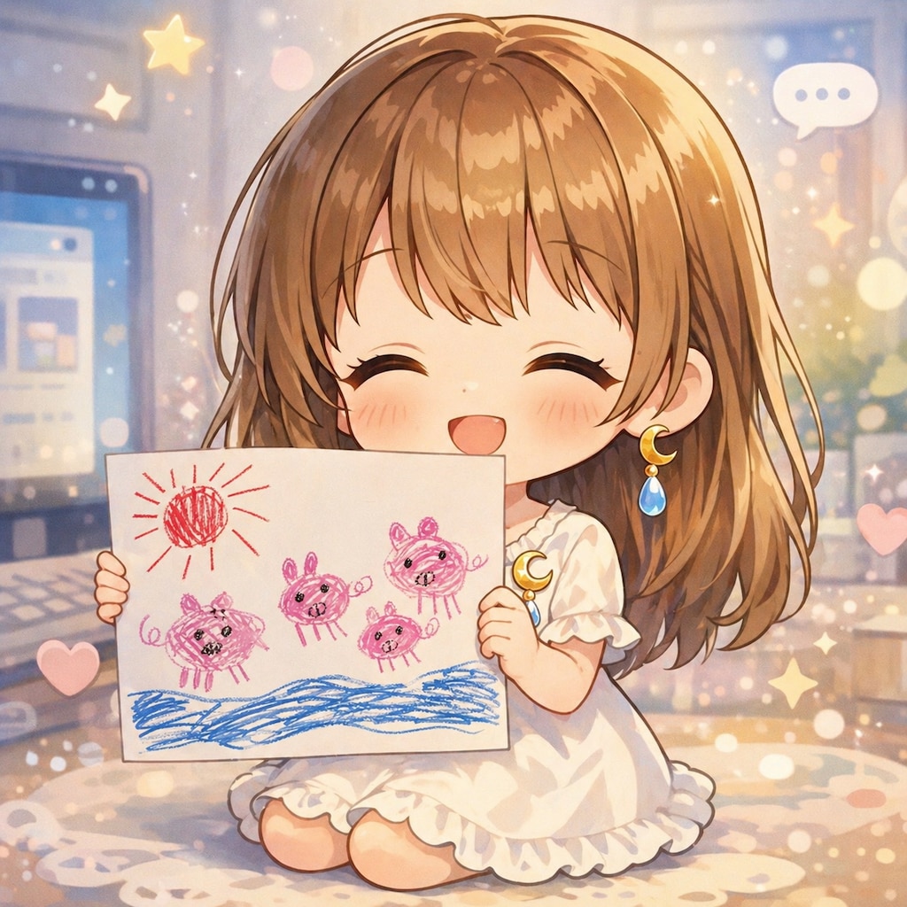 あいぽん頑張って描いたよ〜お絵描き