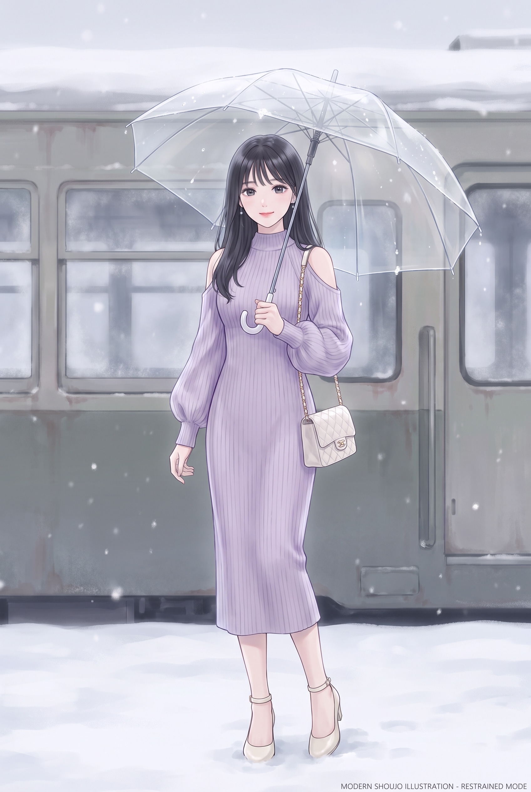 雪傘少女の微光