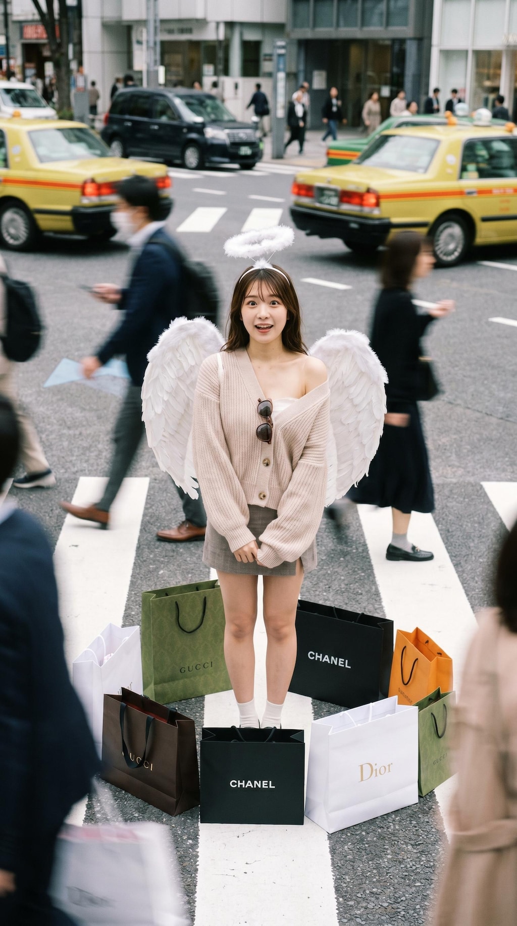 An Angel Carrying Too Many Bags