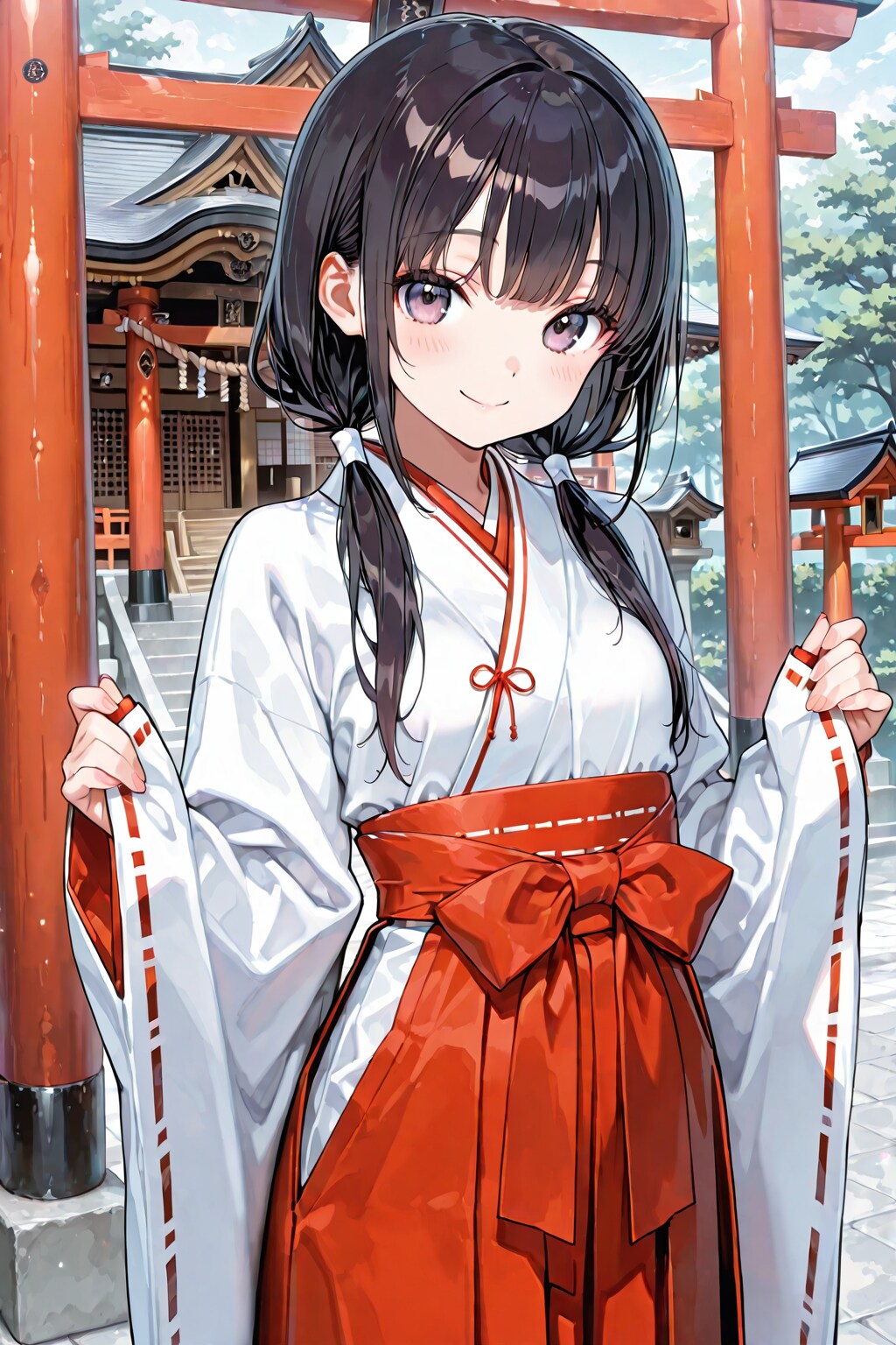 巫女(ECHIDNA)(9) | chichi-pui（ちちぷい）AIイラスト専用の投稿＆生成サイト