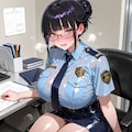 巨乳ミニスカ婦警さん♪...デスクワークではメガネっ娘♡ 2枚目