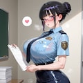 巨乳ミニスカ婦警さん♪...デスクワークではメガネっ娘♡ 7枚目