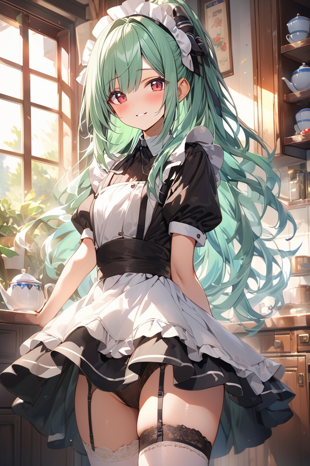 緑髪メイド　ーVer.03 キッチン版ー