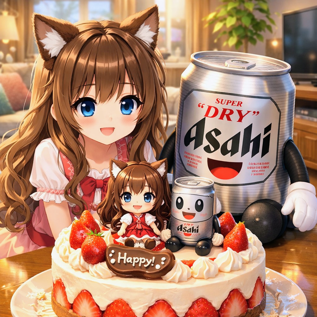 クリスマスケーキと小さな女の子