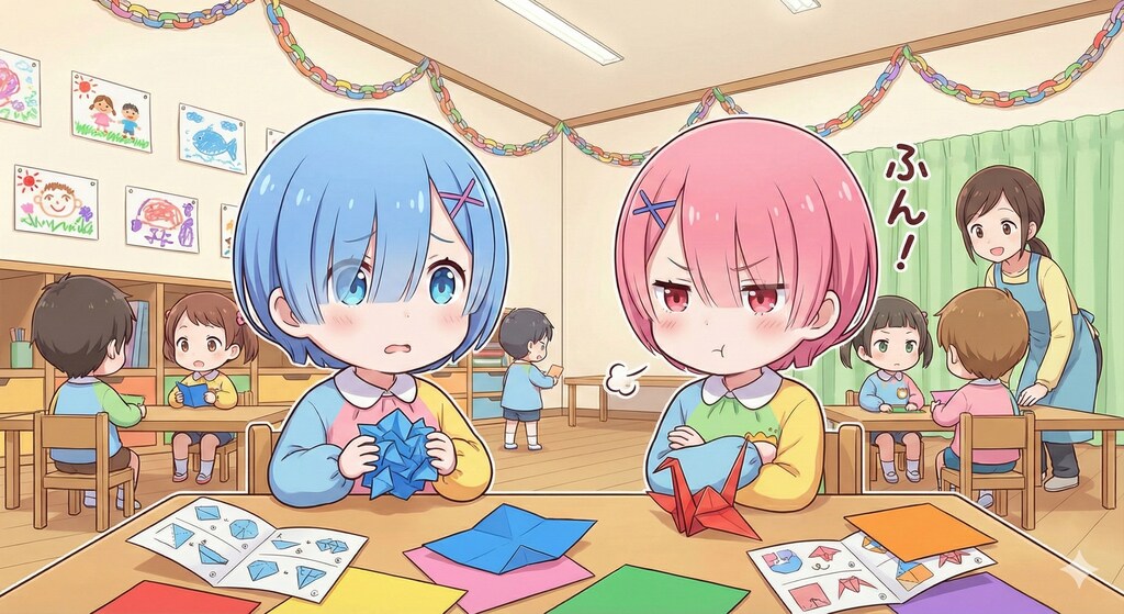 折り紙の時間です