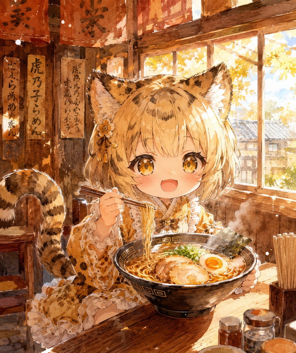 お昼はラーメン