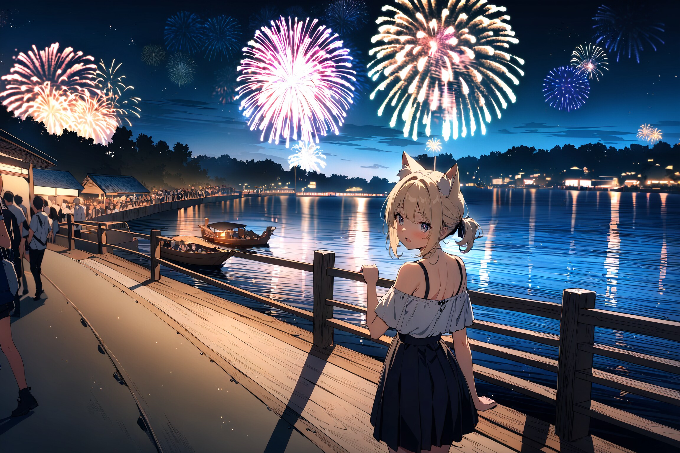 花火あがってるよ～♪ | の人気AIイラスト・グラビア