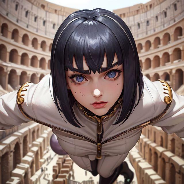 ブチャラティ コロッセオで記念撮影