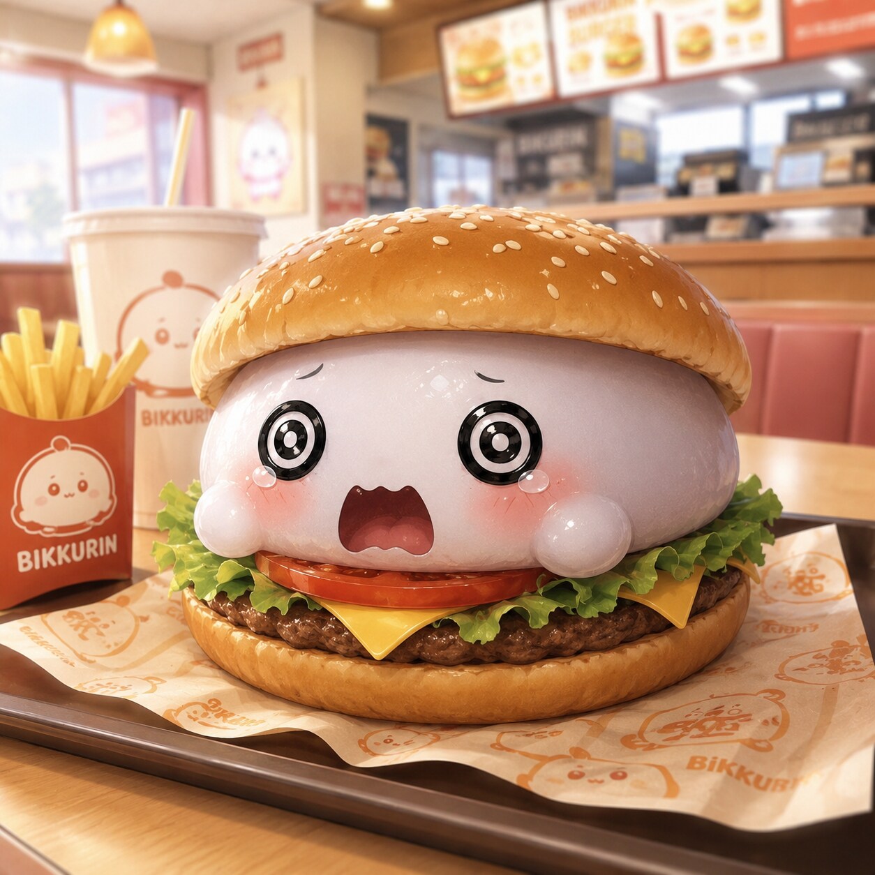 びくりんハンバーガーセット