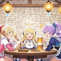 天使と魔法少女とメイドさんの酒盛り 2枚目