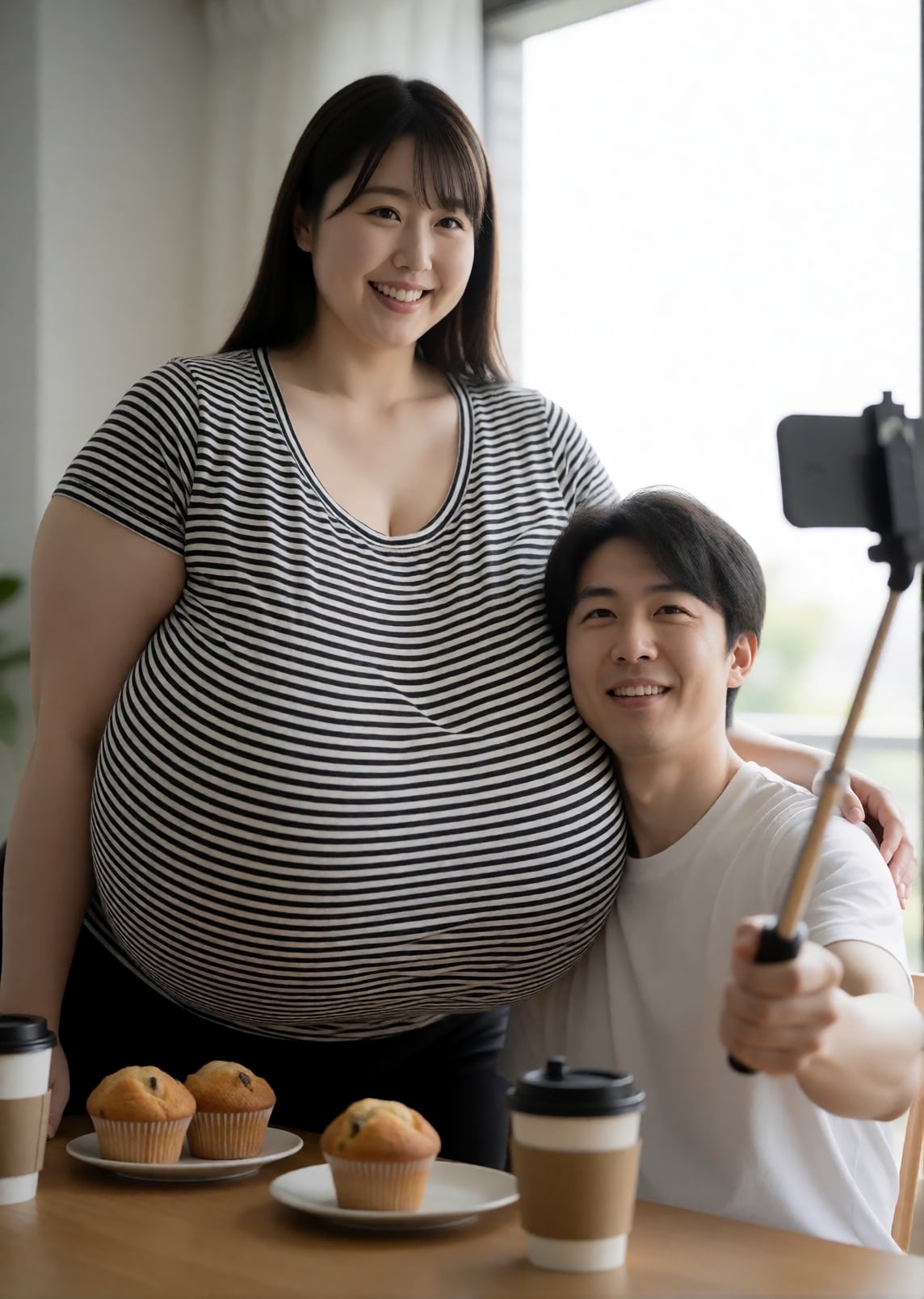 日常を自撮りしただけだけど、爆乳すぎてsnsにアップできない感じになる
