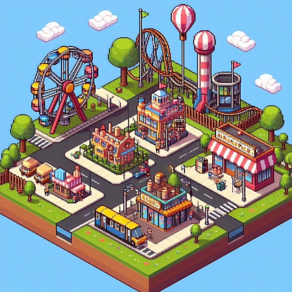 遊園地(ドット絵)