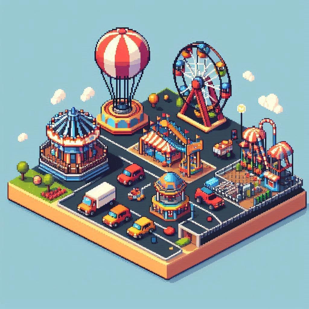 遊園地(ドット絵)