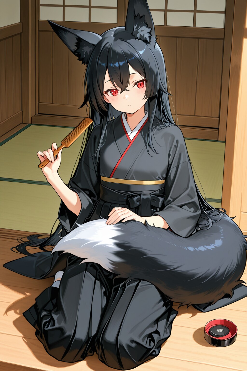 黒狐さんのもふもふ