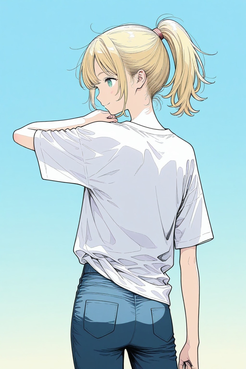 後ろ姿 30歳女性