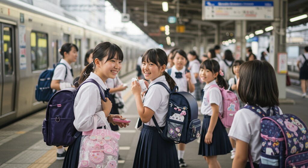 今日のエモっちゃん🚃😉🎒