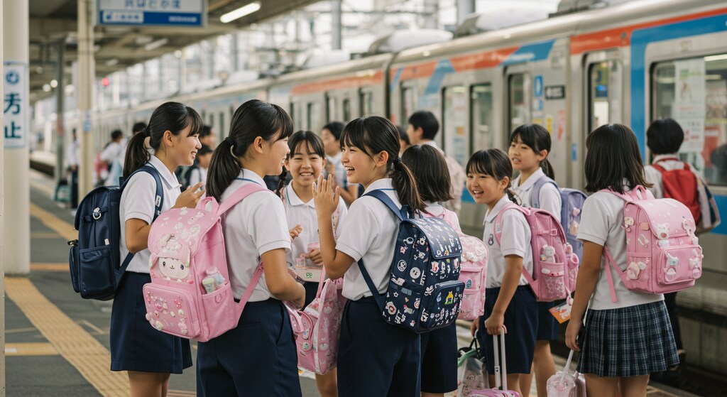 今日のエモっちゃん🚃😉🎒