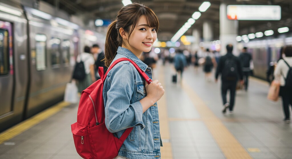 今日のエモっちゃん🚃😉🎒