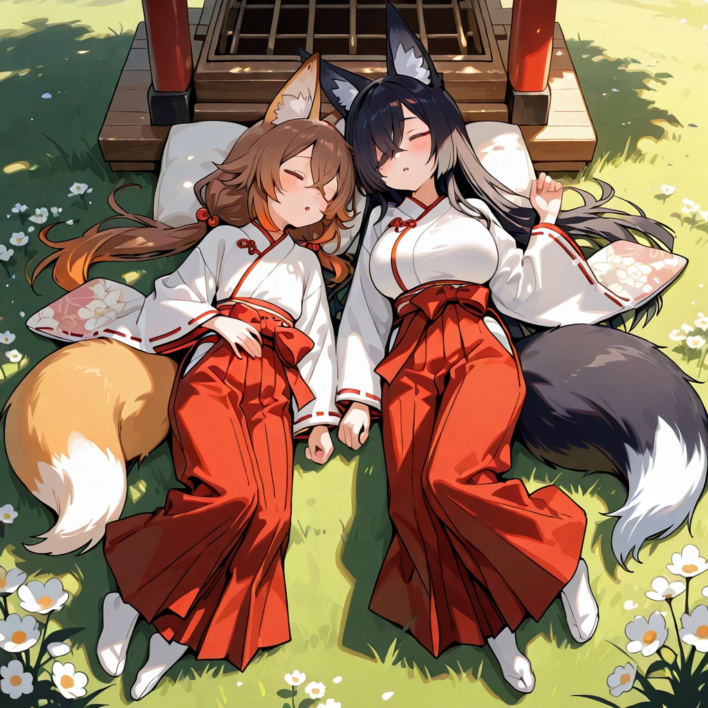 ヨーコとアヤコのお昼寝