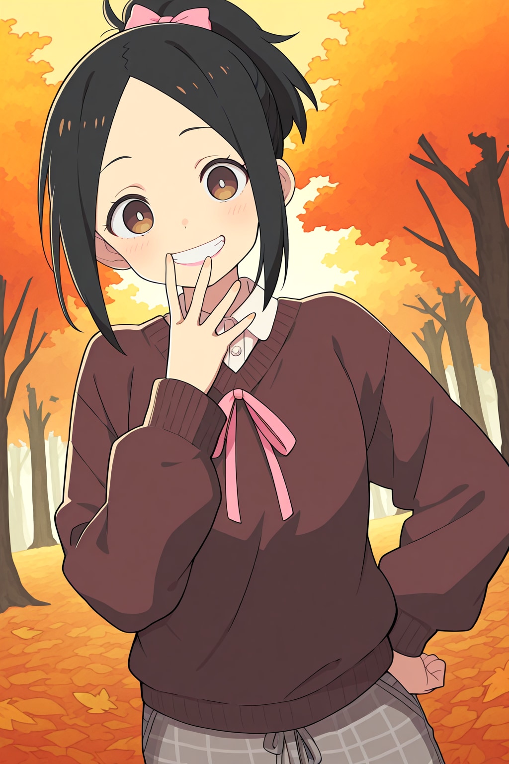 うちの子秋ファッション 2025　桃花