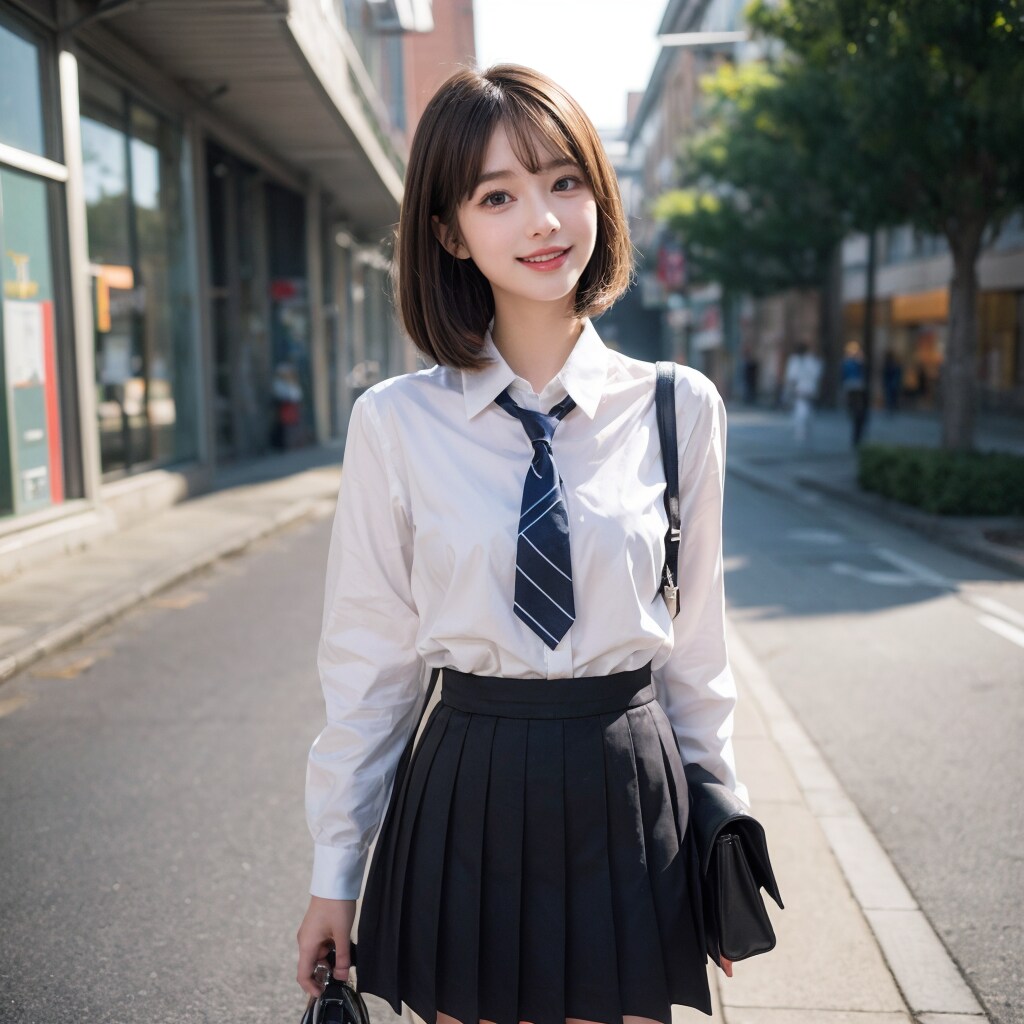 茶髪ボブ