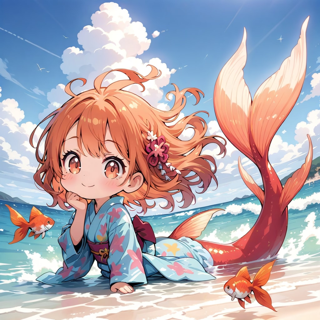 浜辺の金魚ちゃん