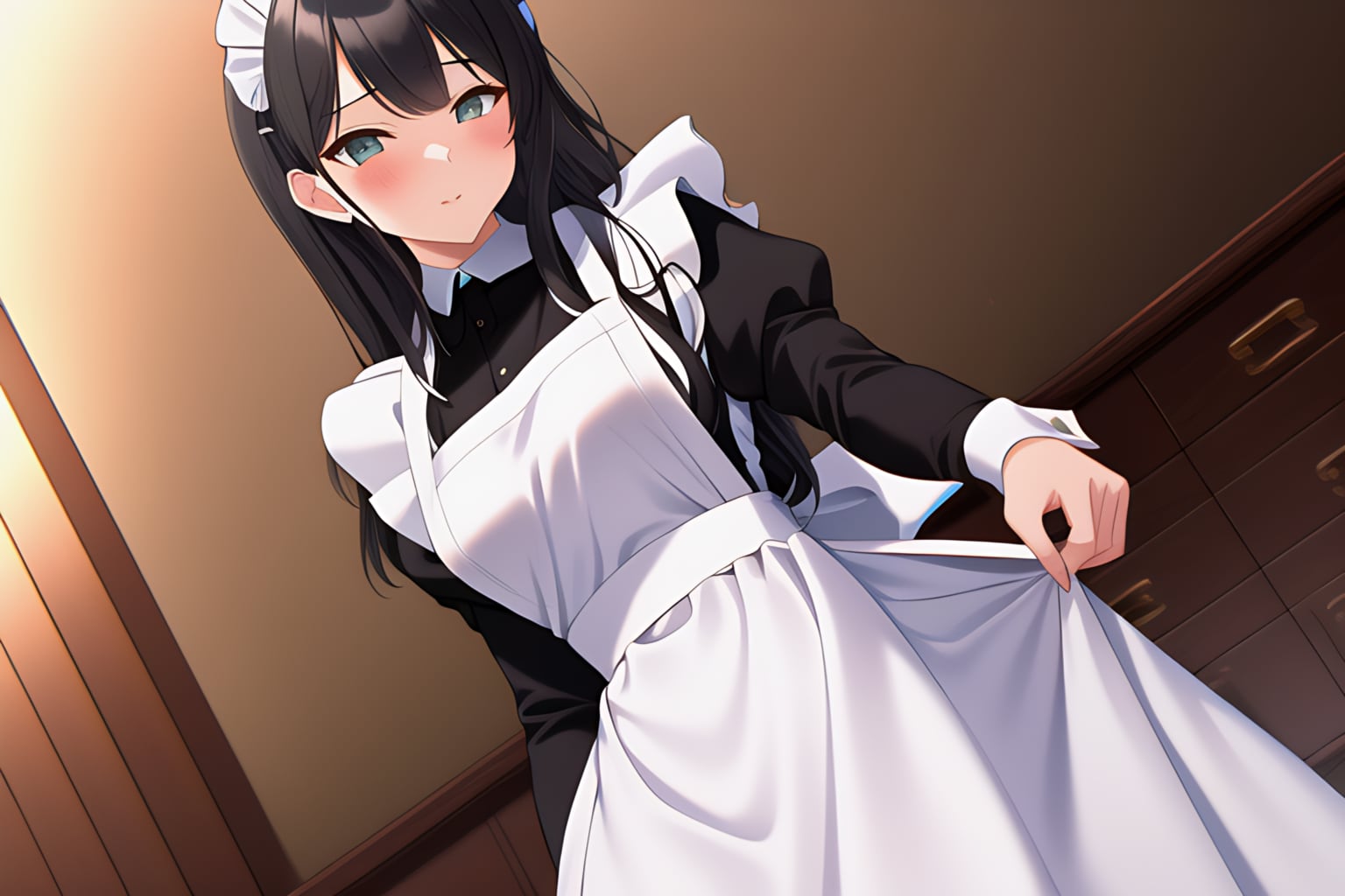ボツ画像[猫のご主人様とメイドの私]