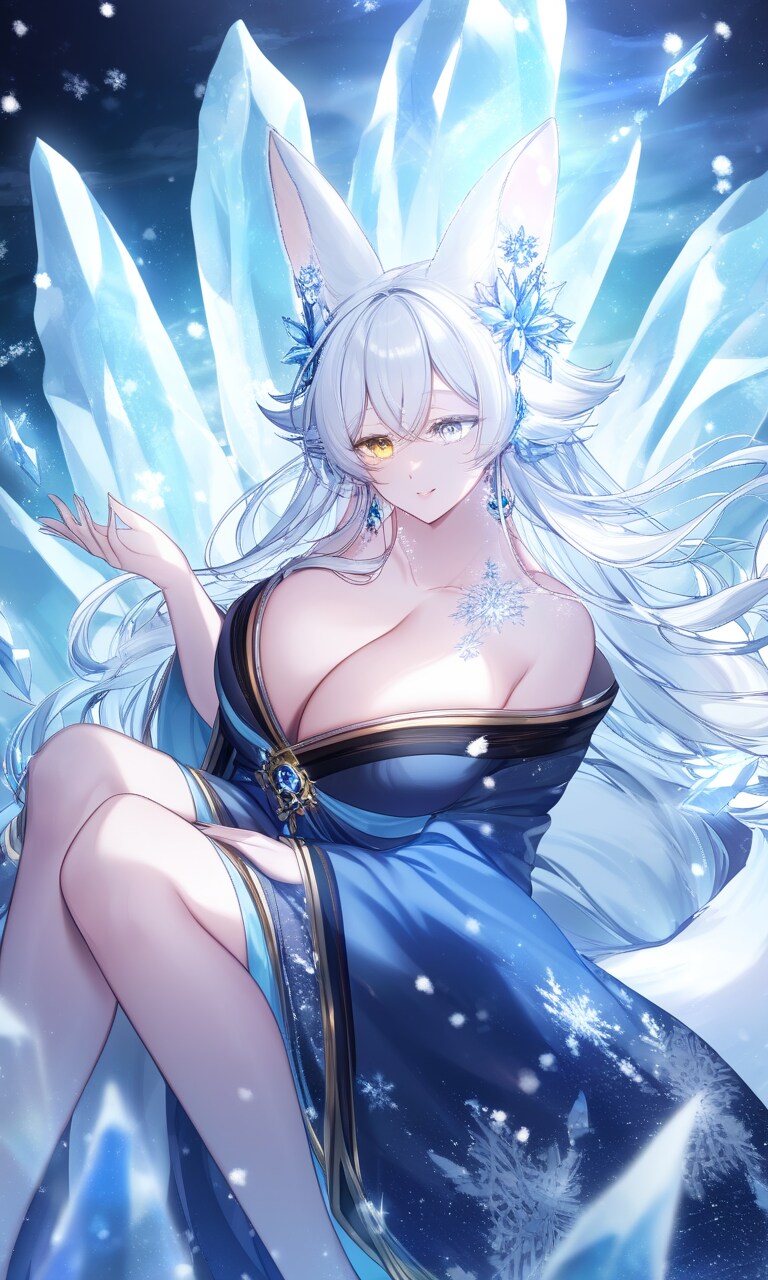 妖艶な白狐