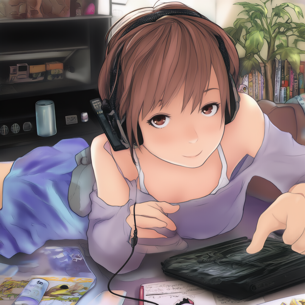 ヘッドホンのみで生成したイラスト