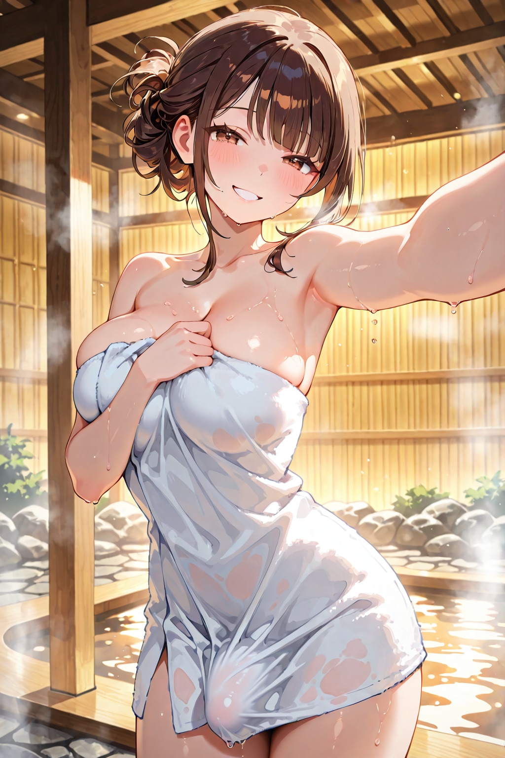 温泉自撮り