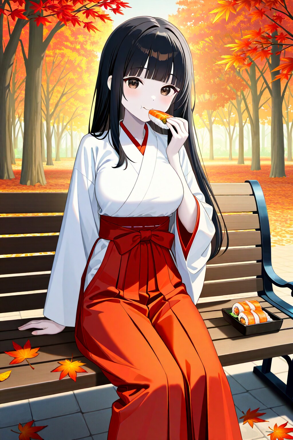 サキちゃんと紅葉と寿司