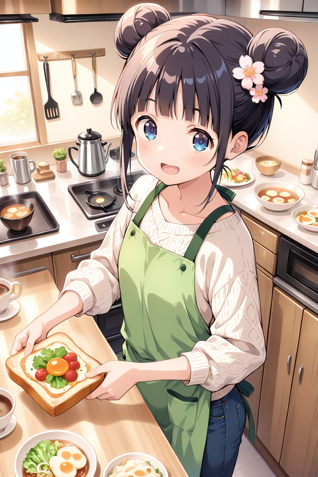 おだんごちゃん🍡✨と朝ごはん🍚✨　12/10 | の人気AIイラスト・グラビア