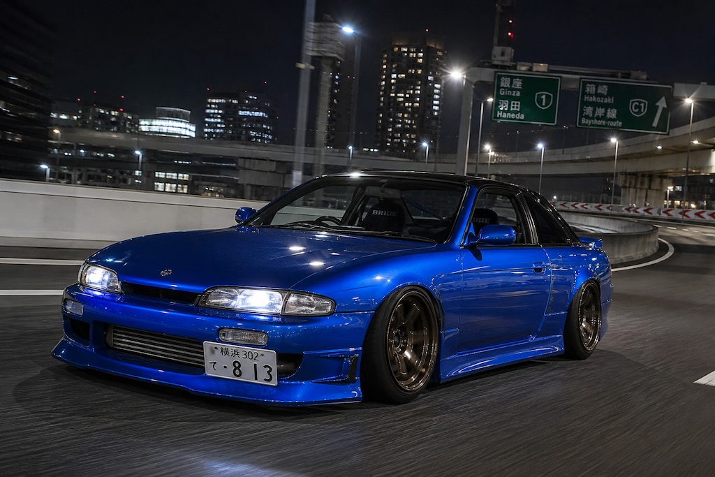 S14前期顔のシルエイティのドリ車
