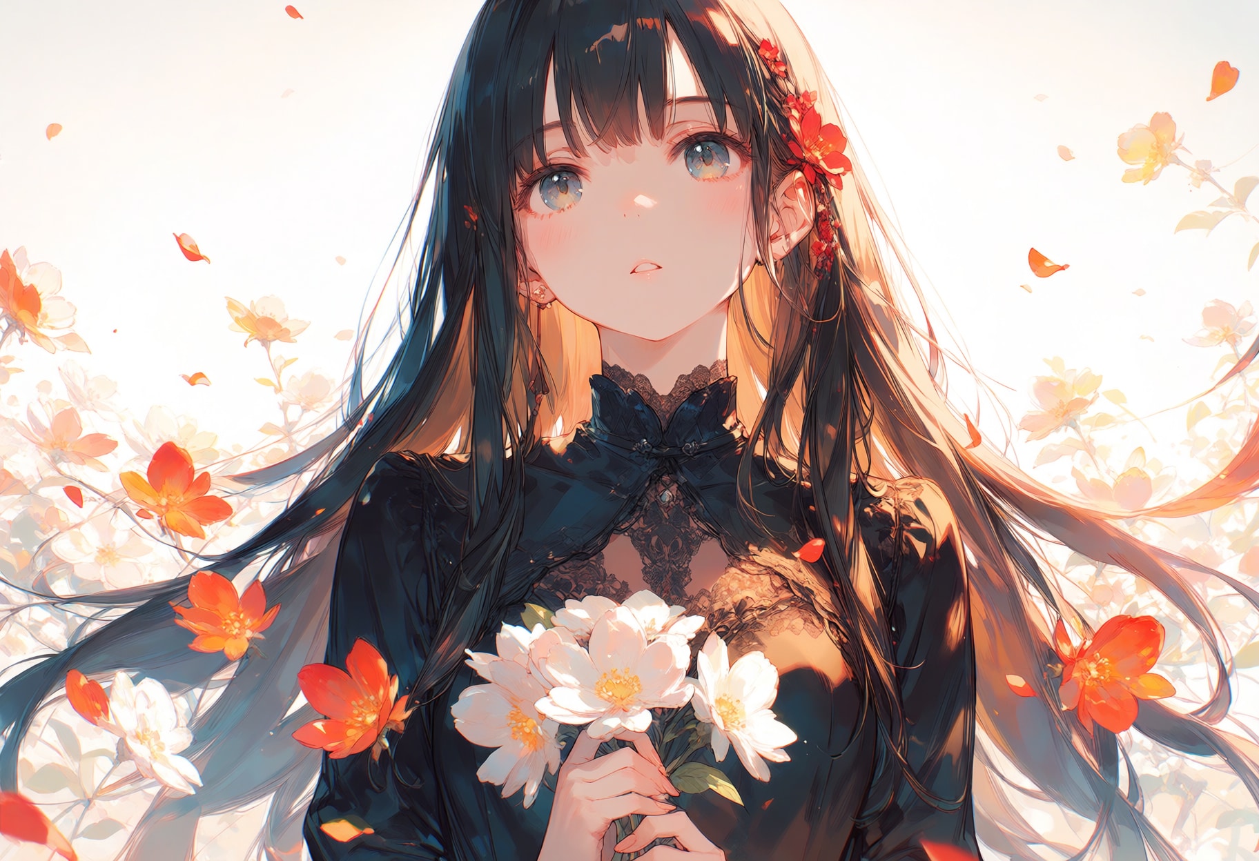 花と少女