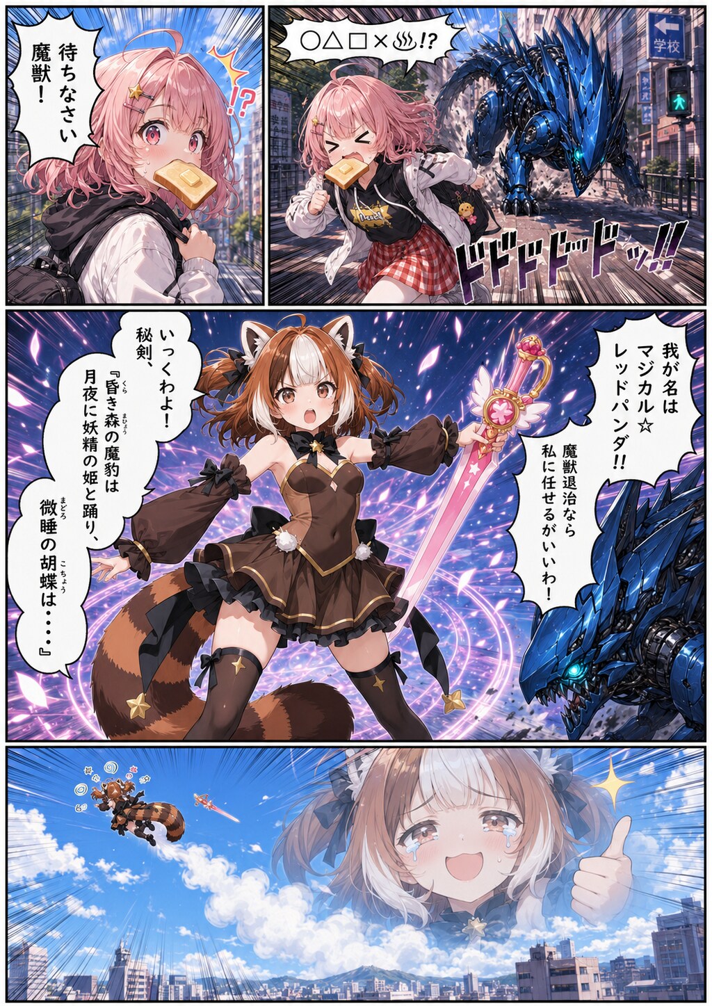 空前絶後！パンダガール「遅刻とパンとロマンスと」