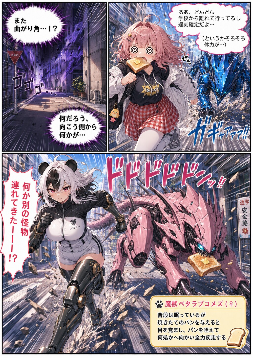 空前絶後！パンダガール「遅刻とパンとロマンスと」