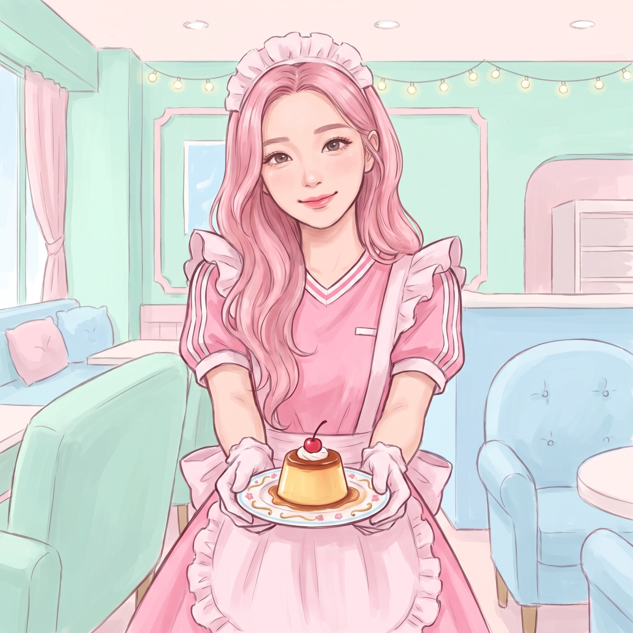 プリンをどうぞ | の人気AIイラスト・グラビア