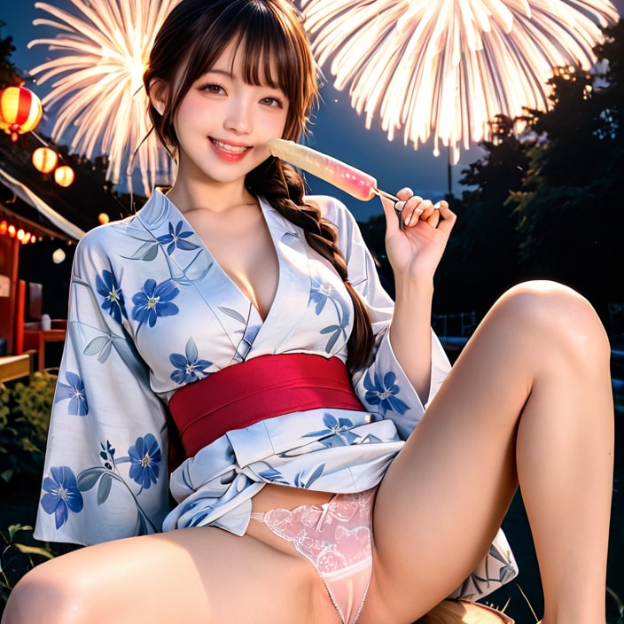 お祭りの夜に