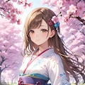 桜和服 3枚目
