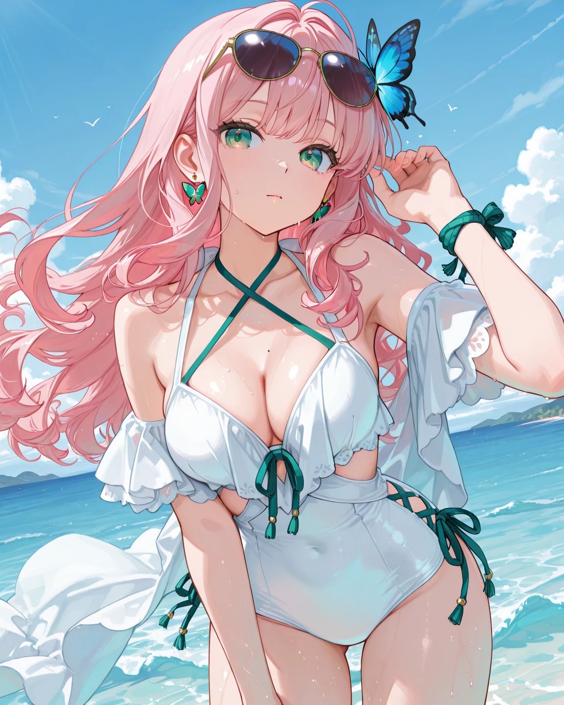 サングラス×水着