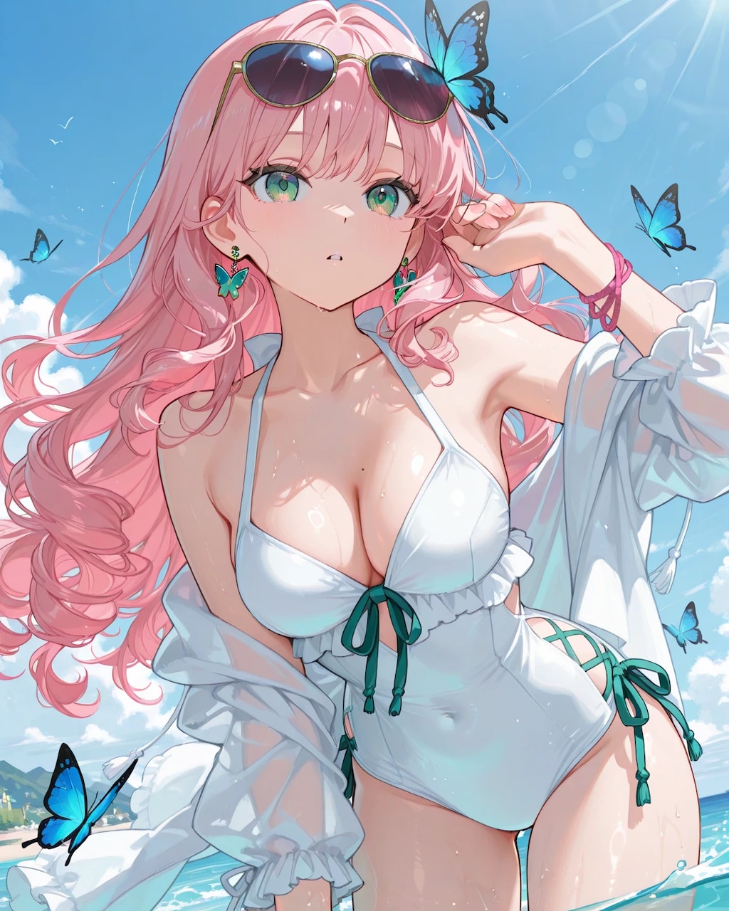 サングラス×水着