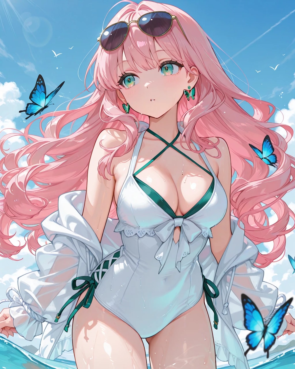 サングラス×水着