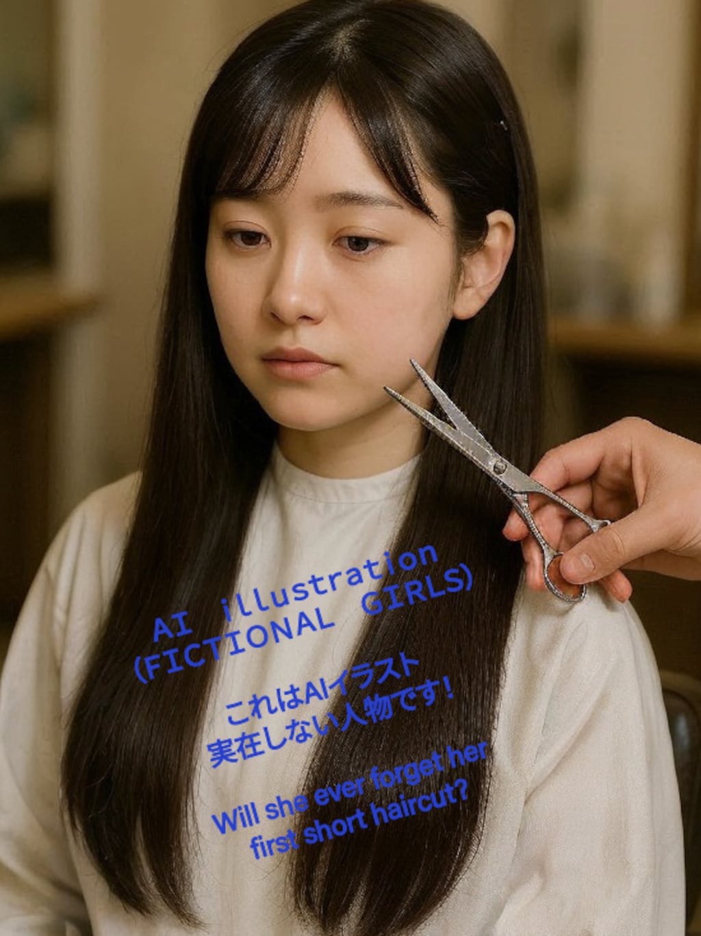 バッサリヘアカット直前