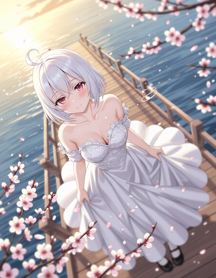 海辺の桜にて | の人気AIイラスト・グラビア