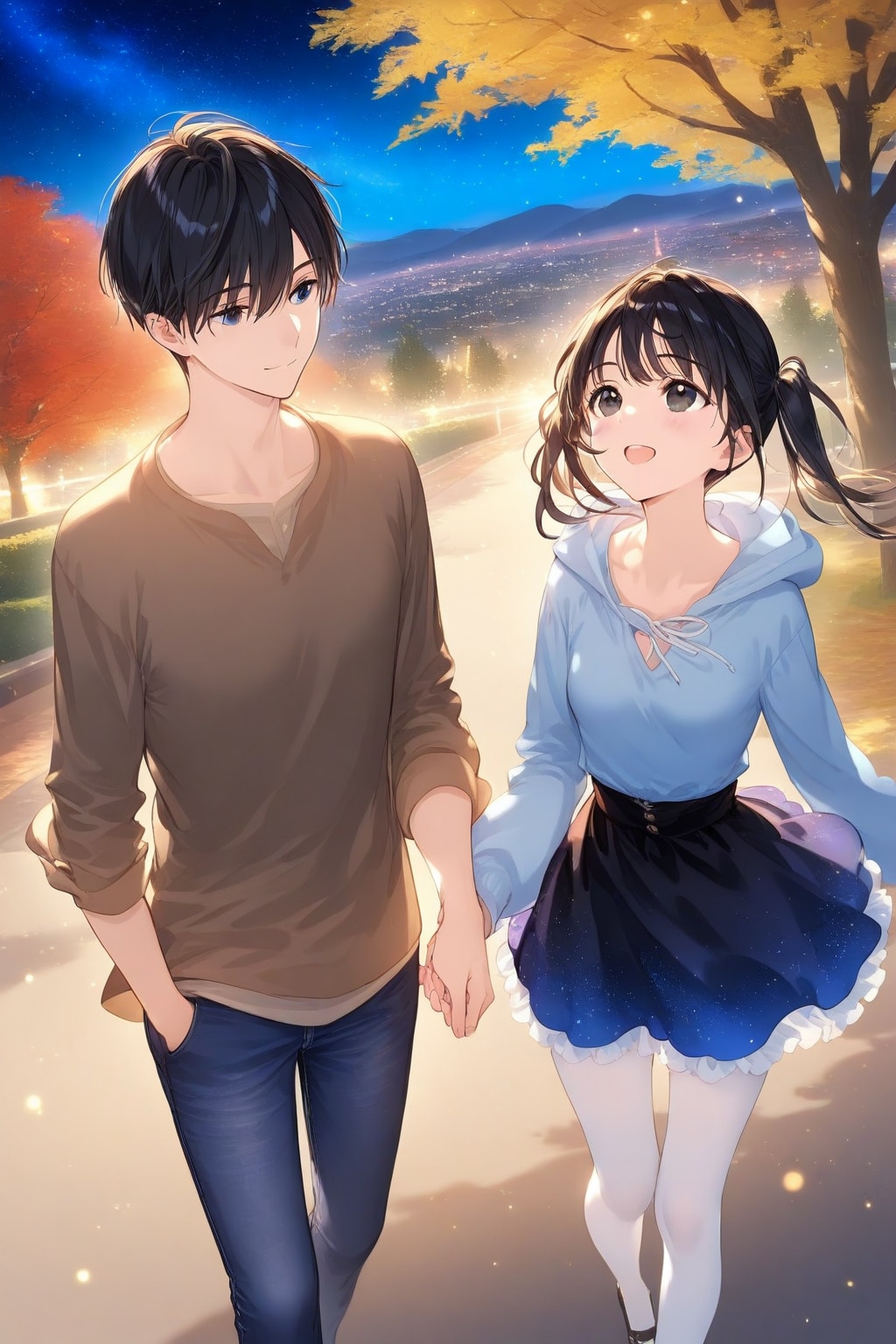 秋の公園デート